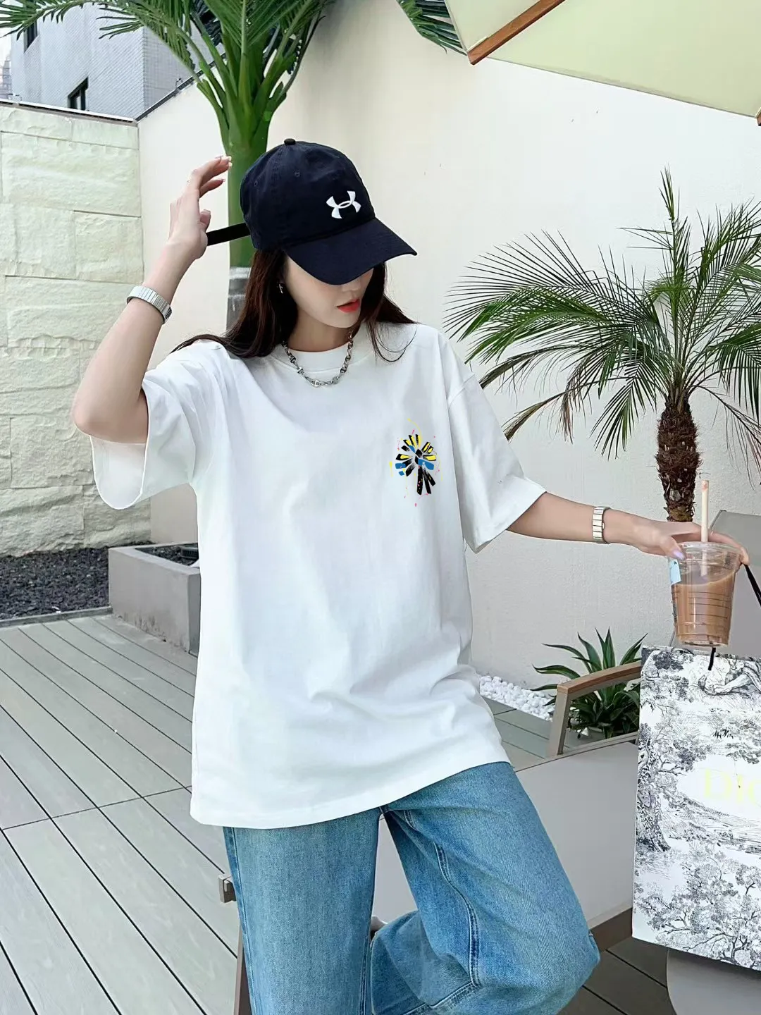 [CH ] 2026FW T LOGO Premium 26s Same Style ：Black White Khaki Size：S M L XL 2XL